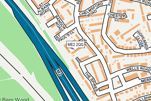 ME2 2QG map - OS OpenMap – Local (Ordnance Survey)