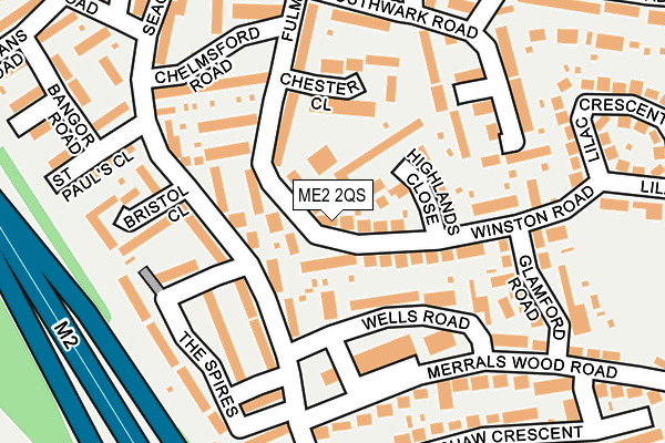ME2 2QS map - OS OpenMap – Local (Ordnance Survey)