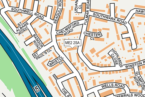 ME2 2SA map - OS OpenMap – Local (Ordnance Survey)