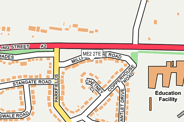 ME2 2TE map - OS OpenMap – Local (Ordnance Survey)