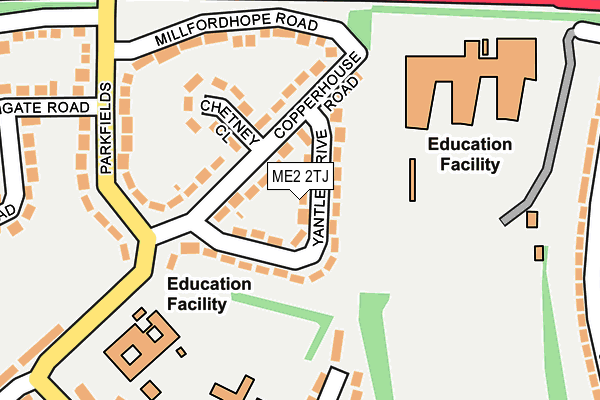 ME2 2TJ map - OS OpenMap – Local (Ordnance Survey)