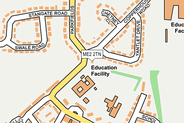 ME2 2TN map - OS OpenMap – Local (Ordnance Survey)
