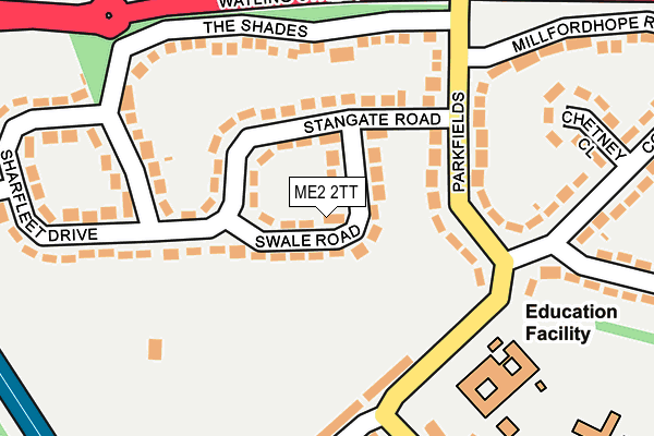 ME2 2TT map - OS OpenMap – Local (Ordnance Survey)