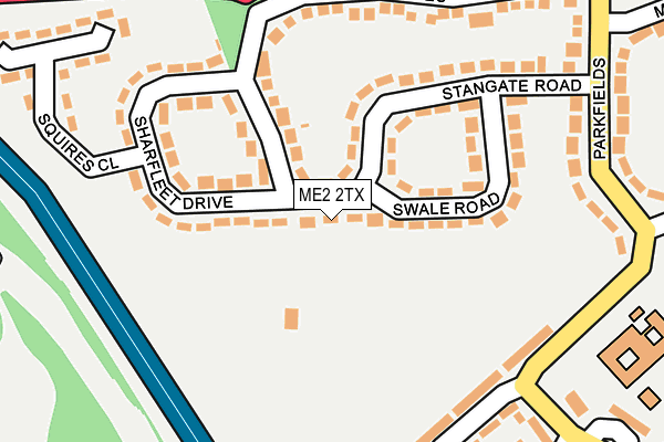 ME2 2TX map - OS OpenMap – Local (Ordnance Survey)