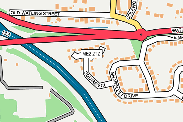 ME2 2TZ map - OS OpenMap – Local (Ordnance Survey)