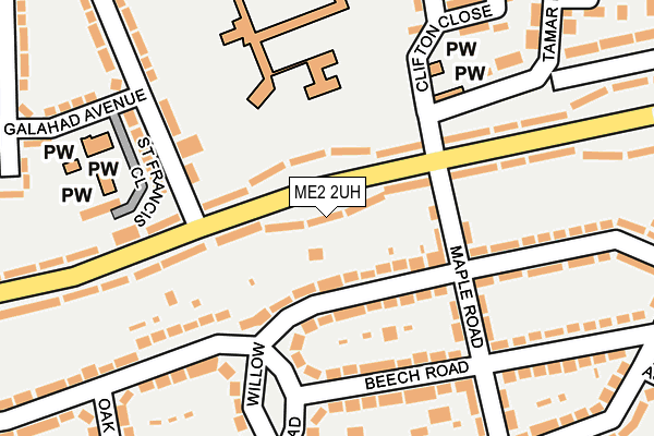 ME2 2UH map - OS OpenMap – Local (Ordnance Survey)