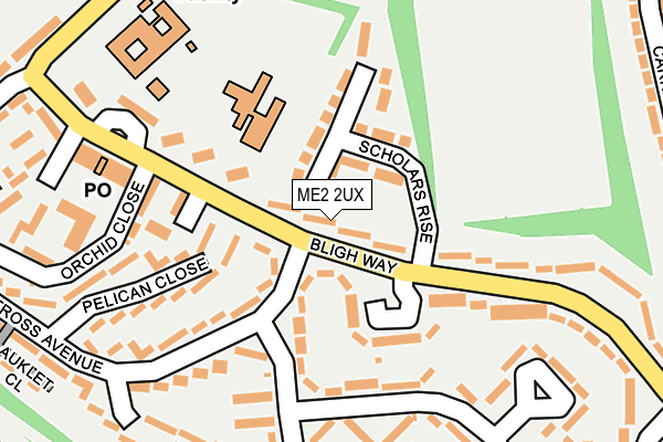 ME2 2UX map - OS OpenMap – Local (Ordnance Survey)