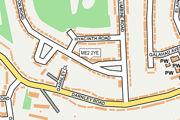 ME2 2YE map - OS OpenMap – Local (Ordnance Survey)
