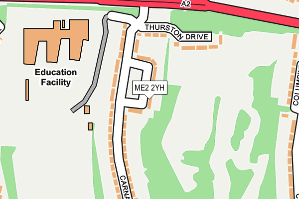 ME2 2YH map - OS OpenMap – Local (Ordnance Survey)