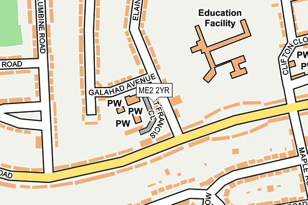 ME2 2YR map - OS OpenMap – Local (Ordnance Survey)