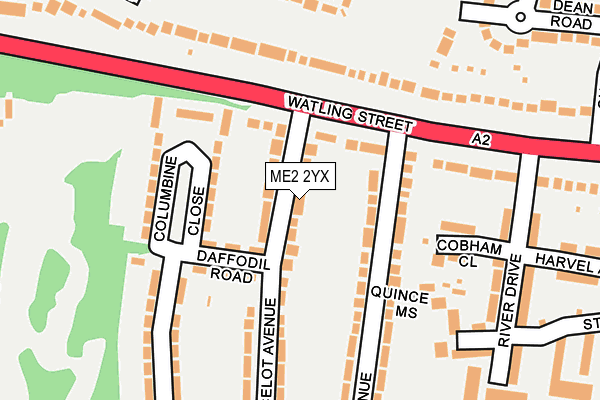 ME2 2YX map - OS OpenMap – Local (Ordnance Survey)