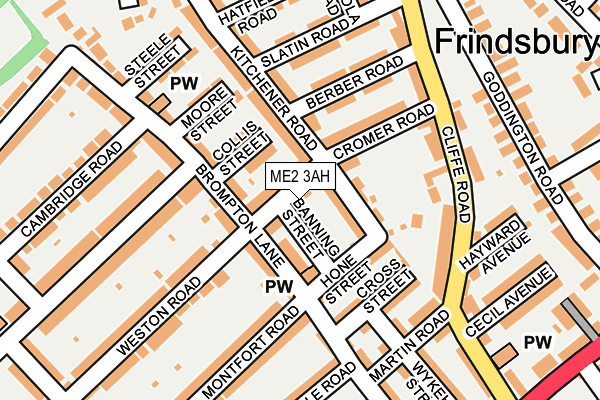 ME2 3AH map - OS OpenMap – Local (Ordnance Survey)