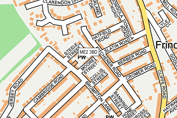 ME2 3BD map - OS OpenMap – Local (Ordnance Survey)