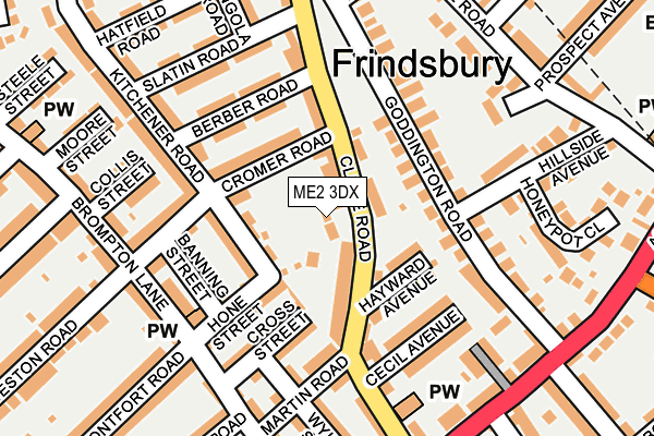 ME2 3DX map - OS OpenMap – Local (Ordnance Survey)