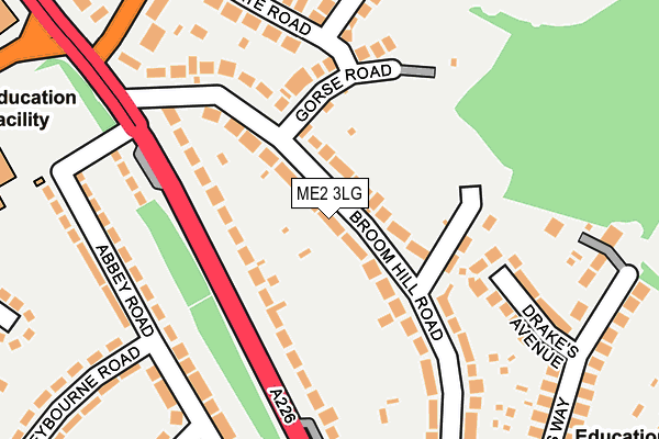 ME2 3LG map - OS OpenMap – Local (Ordnance Survey)