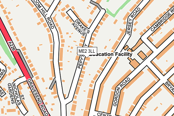 ME2 3LL map - OS OpenMap – Local (Ordnance Survey)