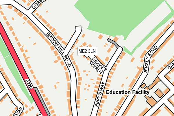 ME2 3LN map - OS OpenMap – Local (Ordnance Survey)