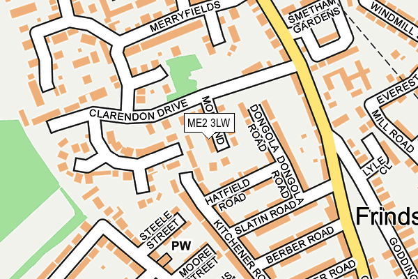 ME2 3LW map - OS OpenMap – Local (Ordnance Survey)