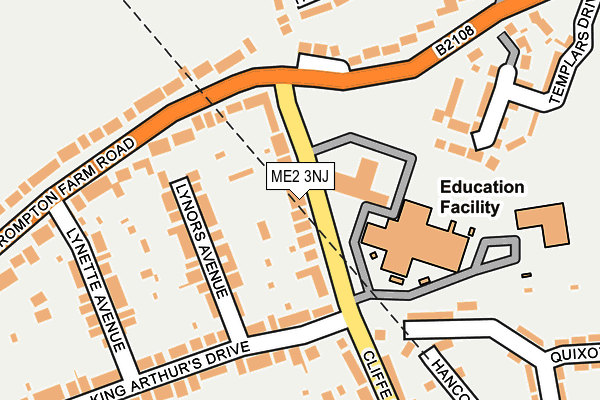ME2 3NJ map - OS OpenMap – Local (Ordnance Survey)