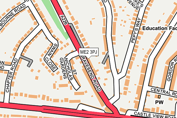 ME2 3PJ map - OS OpenMap – Local (Ordnance Survey)