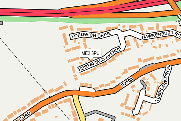 ME2 3PU map - OS OpenMap – Local (Ordnance Survey)
