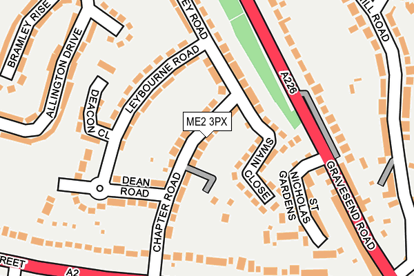 ME2 3PX map - OS OpenMap – Local (Ordnance Survey)