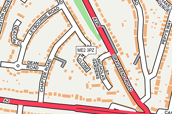 ME2 3PZ map - OS OpenMap – Local (Ordnance Survey)