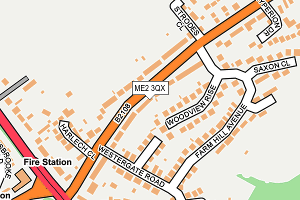 ME2 3QX map - OS OpenMap – Local (Ordnance Survey)