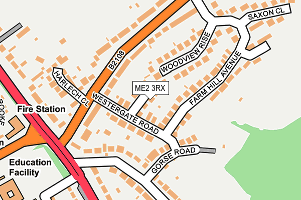 ME2 3RX map - OS OpenMap – Local (Ordnance Survey)