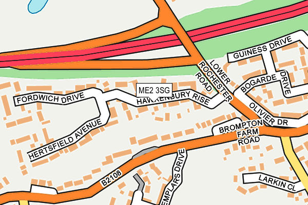 ME2 3SG map - OS OpenMap – Local (Ordnance Survey)