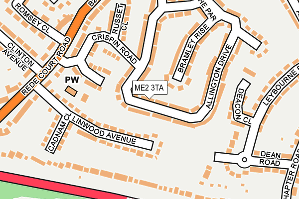 ME2 3TA map - OS OpenMap – Local (Ordnance Survey)