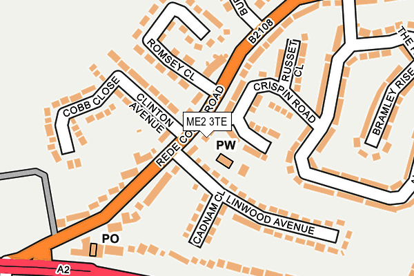 ME2 3TE map - OS OpenMap – Local (Ordnance Survey)