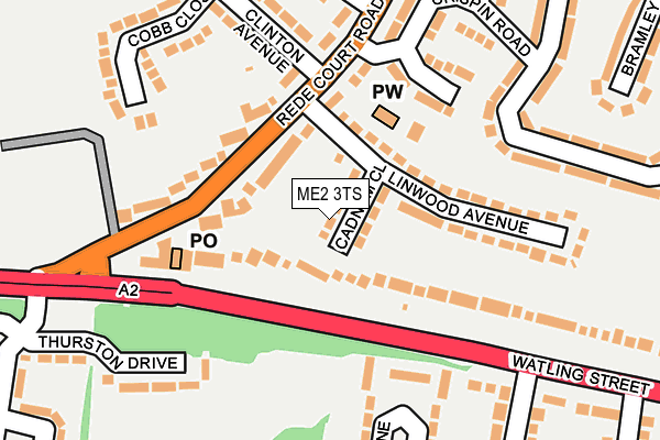 ME2 3TS map - OS OpenMap – Local (Ordnance Survey)