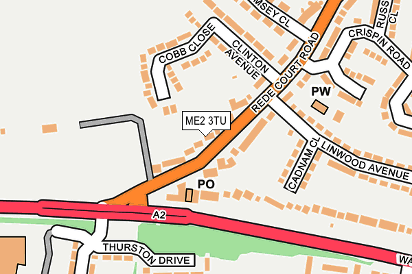 ME2 3TU map - OS OpenMap – Local (Ordnance Survey)