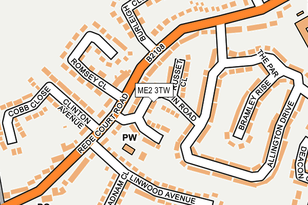 ME2 3TW map - OS OpenMap – Local (Ordnance Survey)