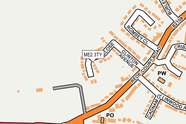 ME2 3TY map - OS OpenMap – Local (Ordnance Survey)