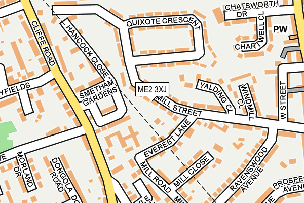ME2 3XJ map - OS OpenMap – Local (Ordnance Survey)