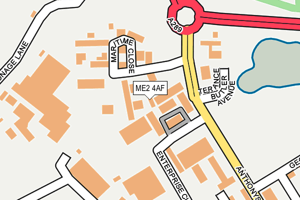 ME2 4AF map - OS OpenMap – Local (Ordnance Survey)