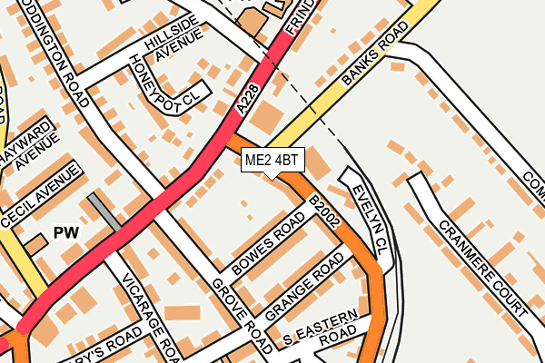 ME2 4BT map - OS OpenMap – Local (Ordnance Survey)