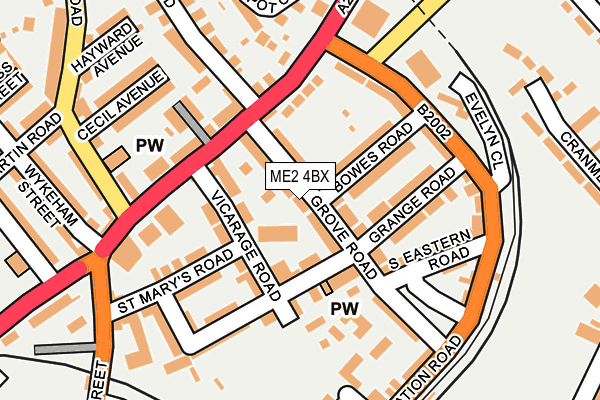 ME2 4BX map - OS OpenMap – Local (Ordnance Survey)