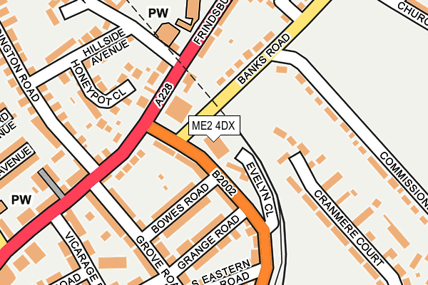 ME2 4DX map - OS OpenMap – Local (Ordnance Survey)