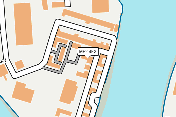 ME2 4FX map - OS OpenMap – Local (Ordnance Survey)