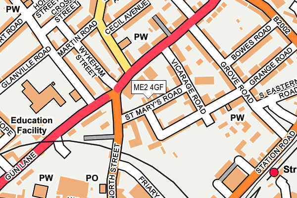 ME2 4GF map - OS OpenMap – Local (Ordnance Survey)