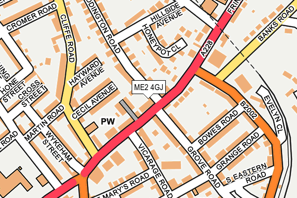 ME2 4GJ map - OS OpenMap – Local (Ordnance Survey)