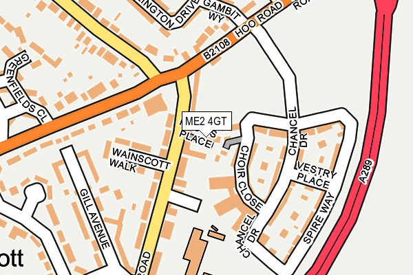 ME2 4GT map - OS OpenMap – Local (Ordnance Survey)