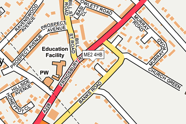 ME2 4HB map - OS OpenMap – Local (Ordnance Survey)