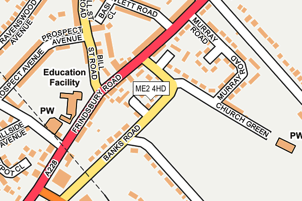 ME2 4HD map - OS OpenMap – Local (Ordnance Survey)