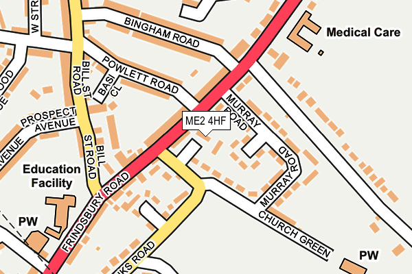 ME2 4HF map - OS OpenMap – Local (Ordnance Survey)