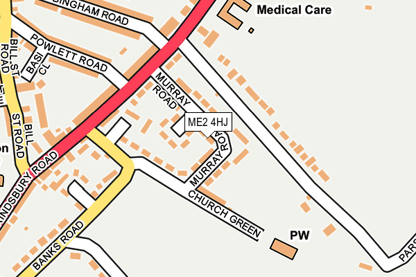 ME2 4HJ map - OS OpenMap – Local (Ordnance Survey)