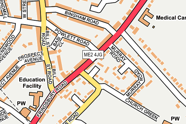 ME2 4JG map - OS OpenMap – Local (Ordnance Survey)